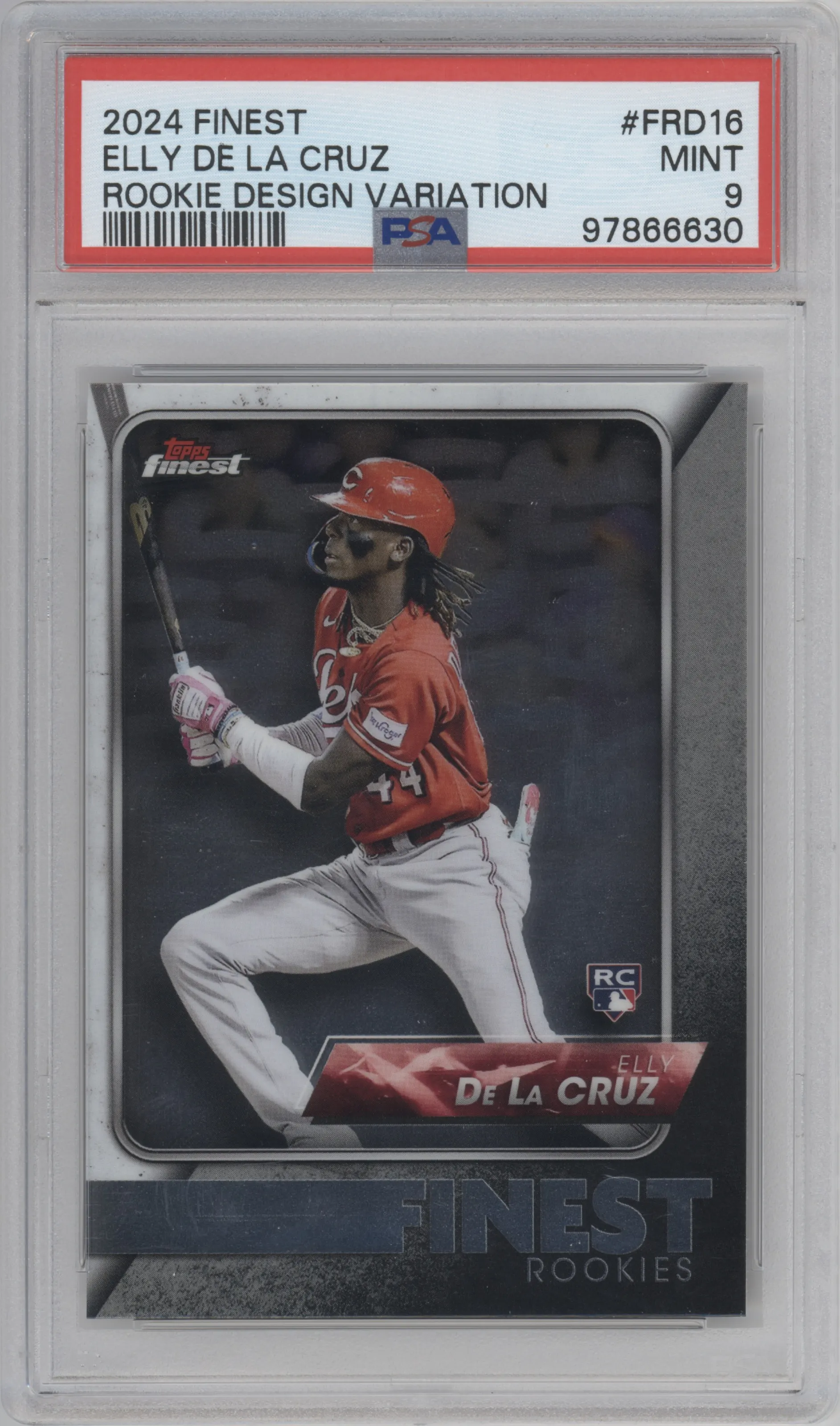 2024 Topps Finest Rke.Design Var. Elly De La Cruz PSA 9