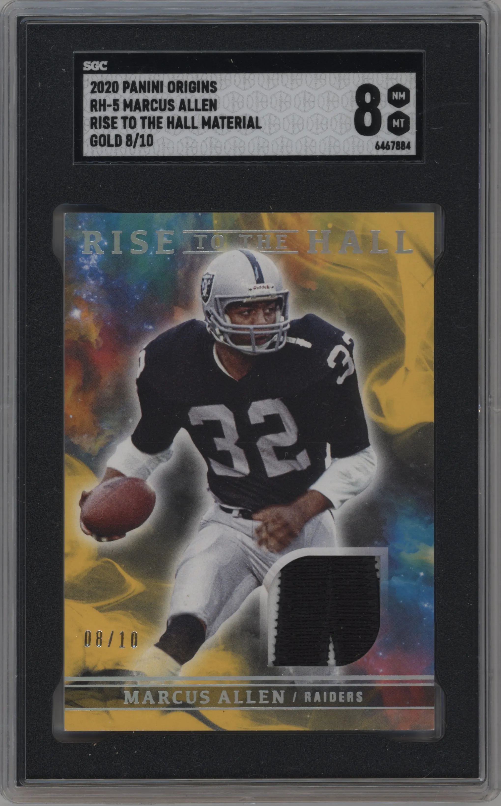 2020 Panini Origins Rise to the Hall Marcus Allen Gold SGC 8