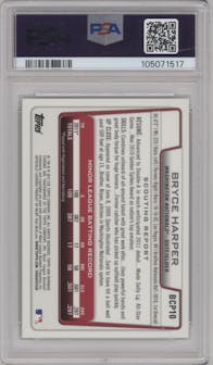Bryce Harper from the 2012 Bowman set graded by PSA and given an overall grade of 9.