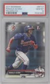 Ronald Acuna from the 2017 Bowman set graded by PSA and given an overall grade of 10.