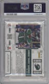 Ahmad "Sauce" Gardner from the 2022 Panini Contenders Optic set featuring a Cracked Ice parallel graded by PSA and given an overall grade of 9.