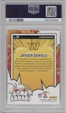 Jayden Daniels from the 2024 Donruss set graded by PSA and given an overall grade of 10.