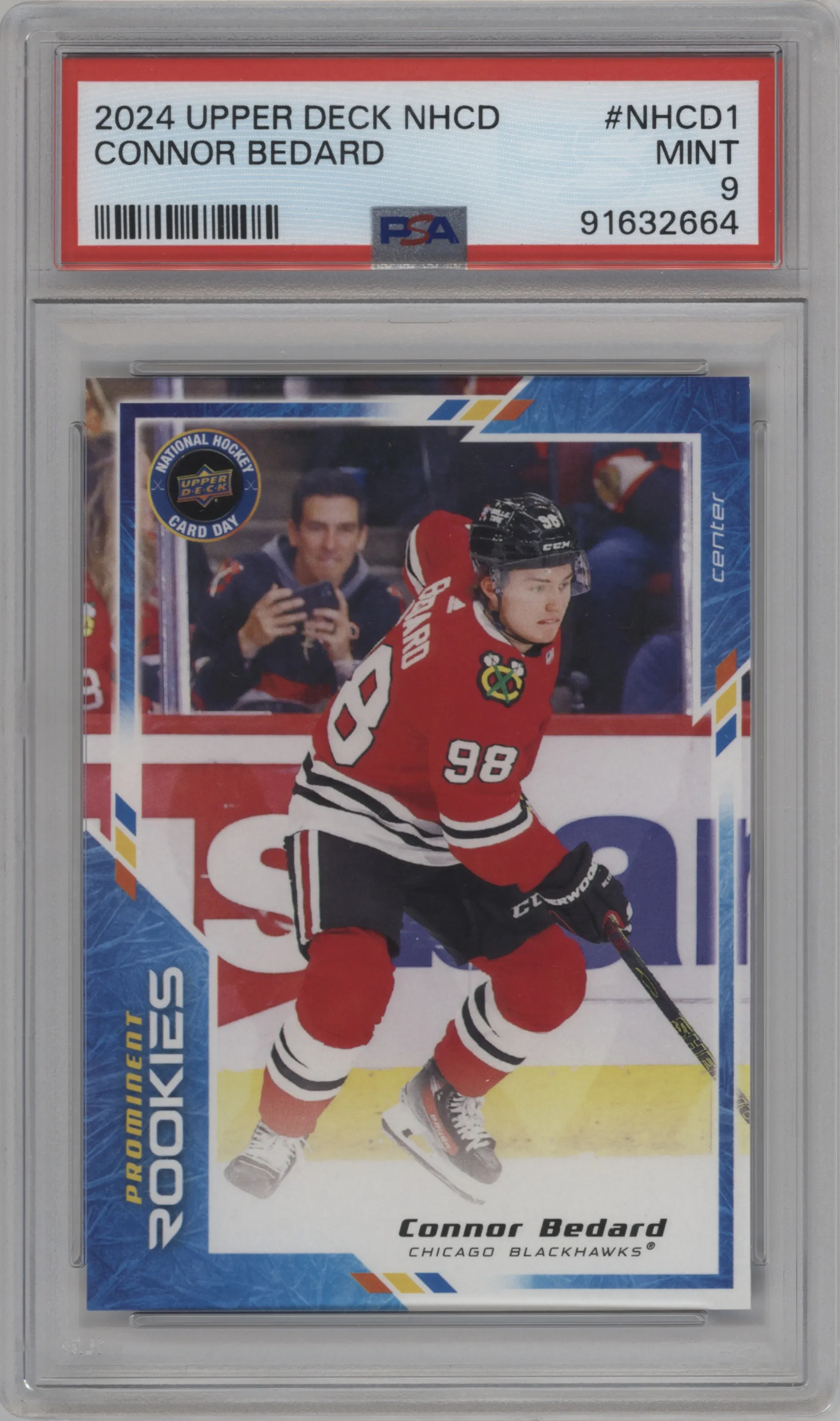 2024 Upper Deck National Hockey Card Day Connor Bedard PSA 9