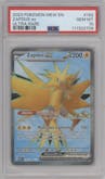 Zapdos EX from the 2023 Pokemon SV set graded by PSA and given an overall grade of 10.