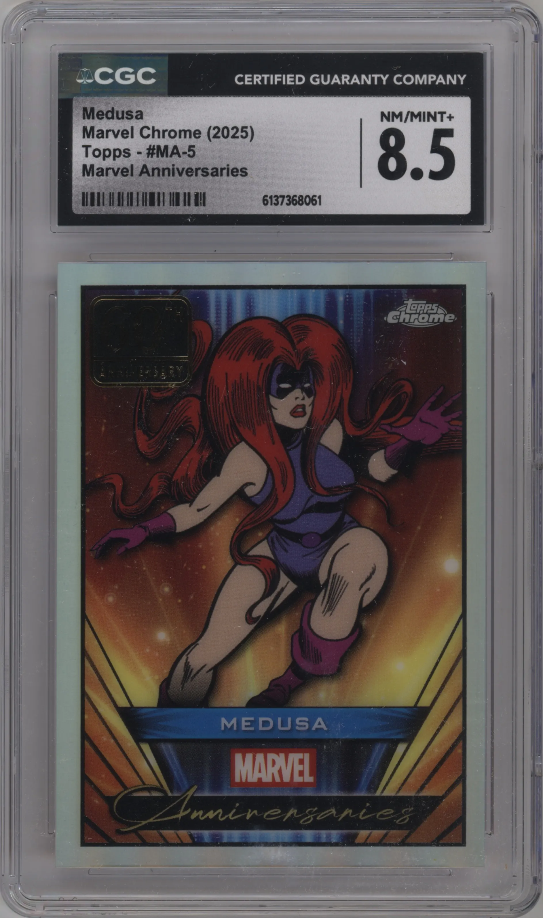 2025 Topps Chrome Marvel Marvel Anniv. Medusa CGC 8.5
