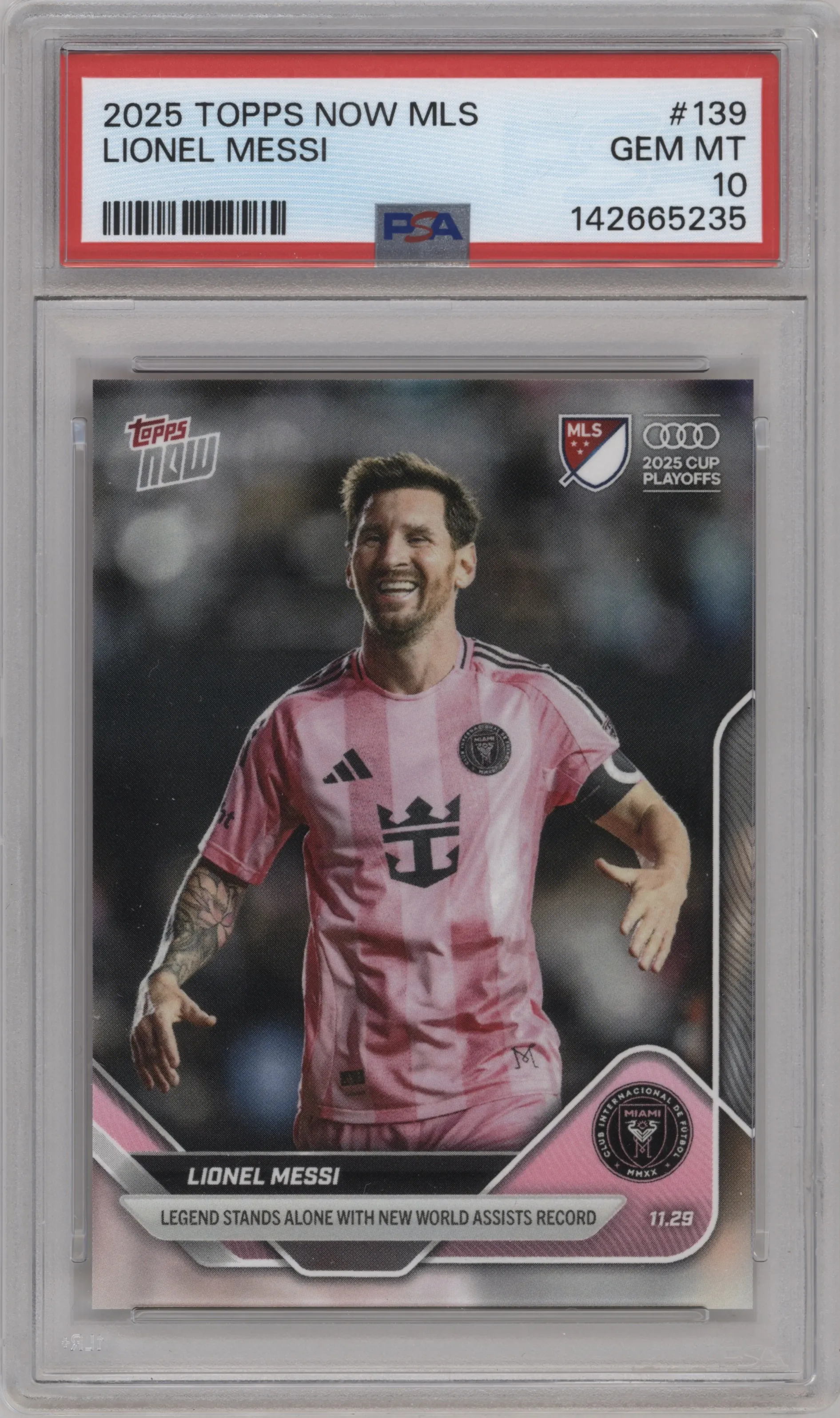 2025 Topps Now MLS Lionel Messi #139 PSA 10