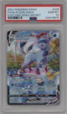 Glaceon VMAX from the 2021 Pokemon SWSH set graded by PSA and given an overall grade of 10.