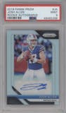 Josh Allen from the 2018 Panini Prizm set graded by PSA and given an overall grade of 9.