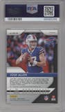 Josh Allen from the 2018 Panini Prizm set graded by PSA and given an overall grade of 9.