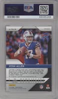 Josh Allen from the 2018 Panini Prizm set graded by PSA and given an overall grade of 9.