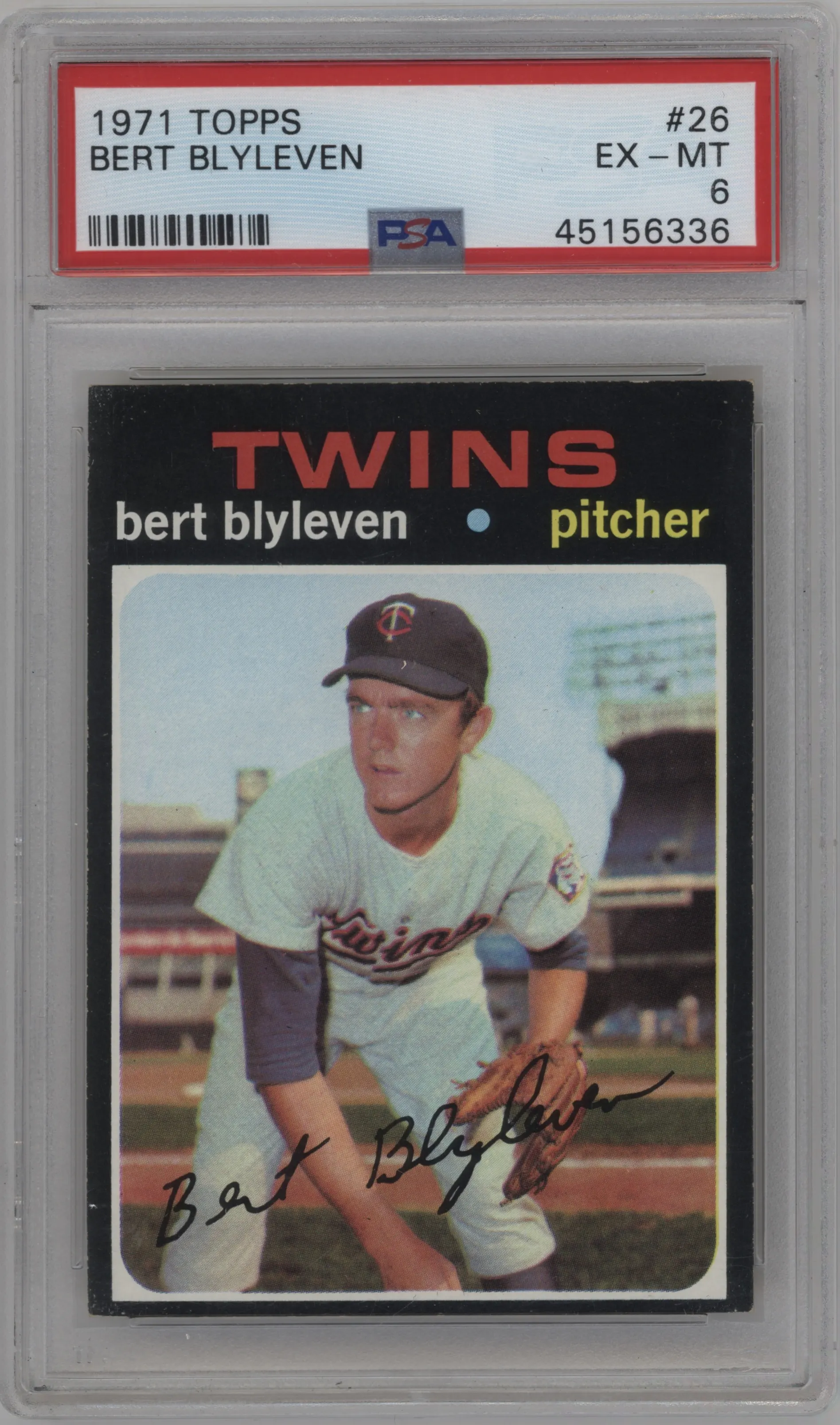 1971 Topps Bert Blyleven #26 PSA 6