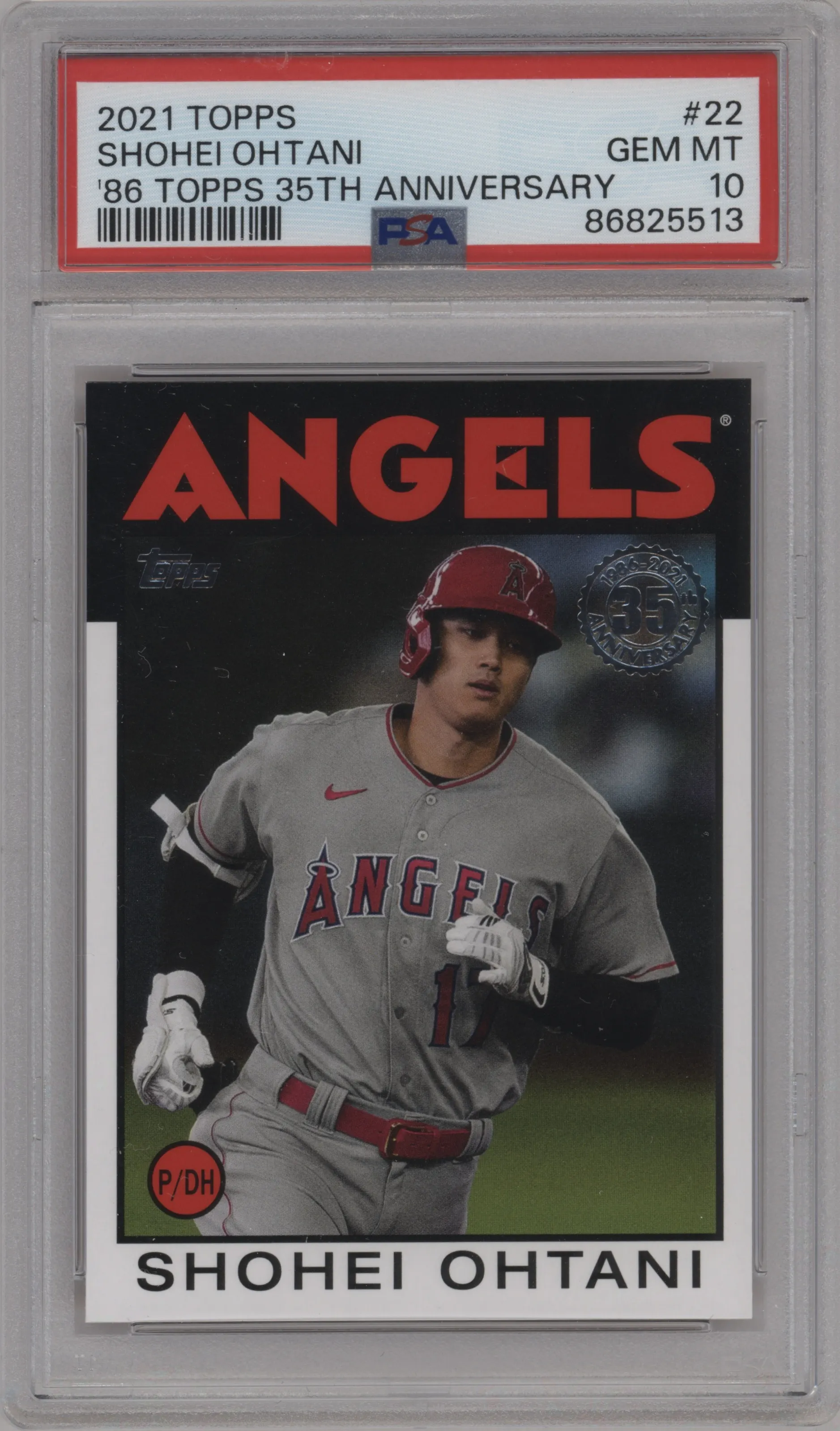 2021 Topps Series 1 1986 Topps Shohei Ohtani #86B-22 PSA 10