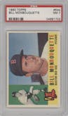 Bill Monbouquette from the 1960 Topps set graded by PSA and given an overall grade of 7.