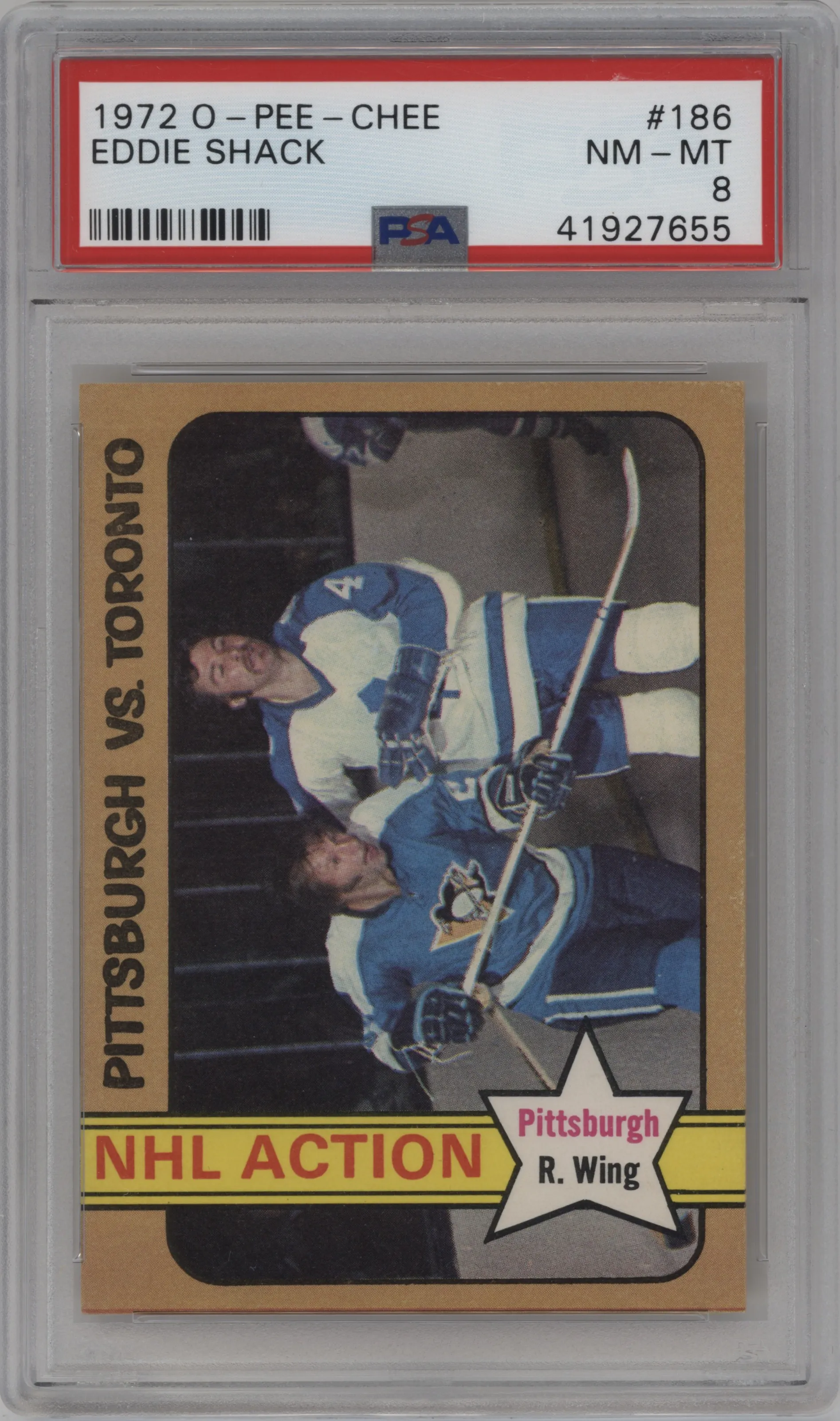 1972 O-Pee-Chee Ed Shack #186 PSA 8