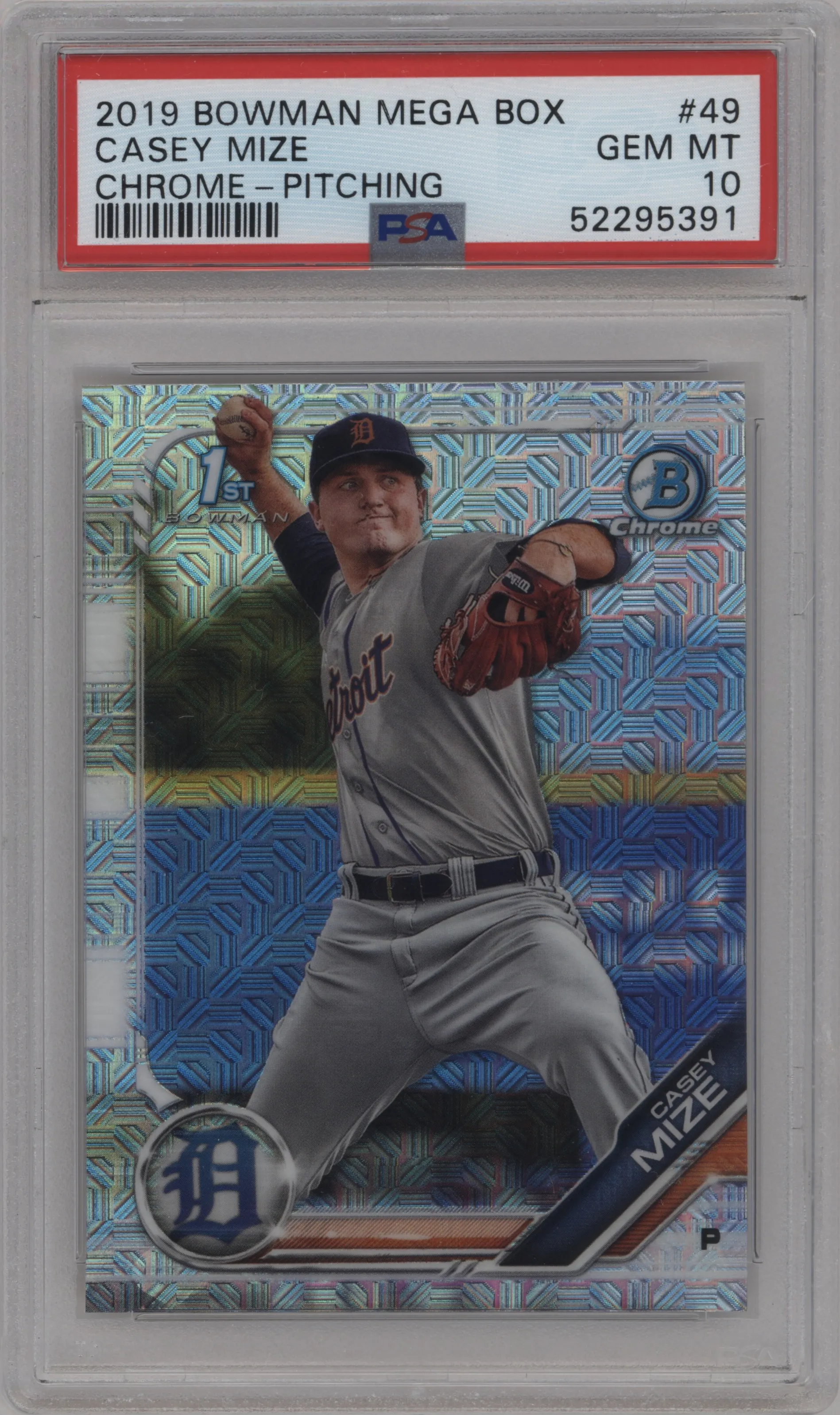 2019 Bowman Mega Box Chrome Casey Mize PSA 10