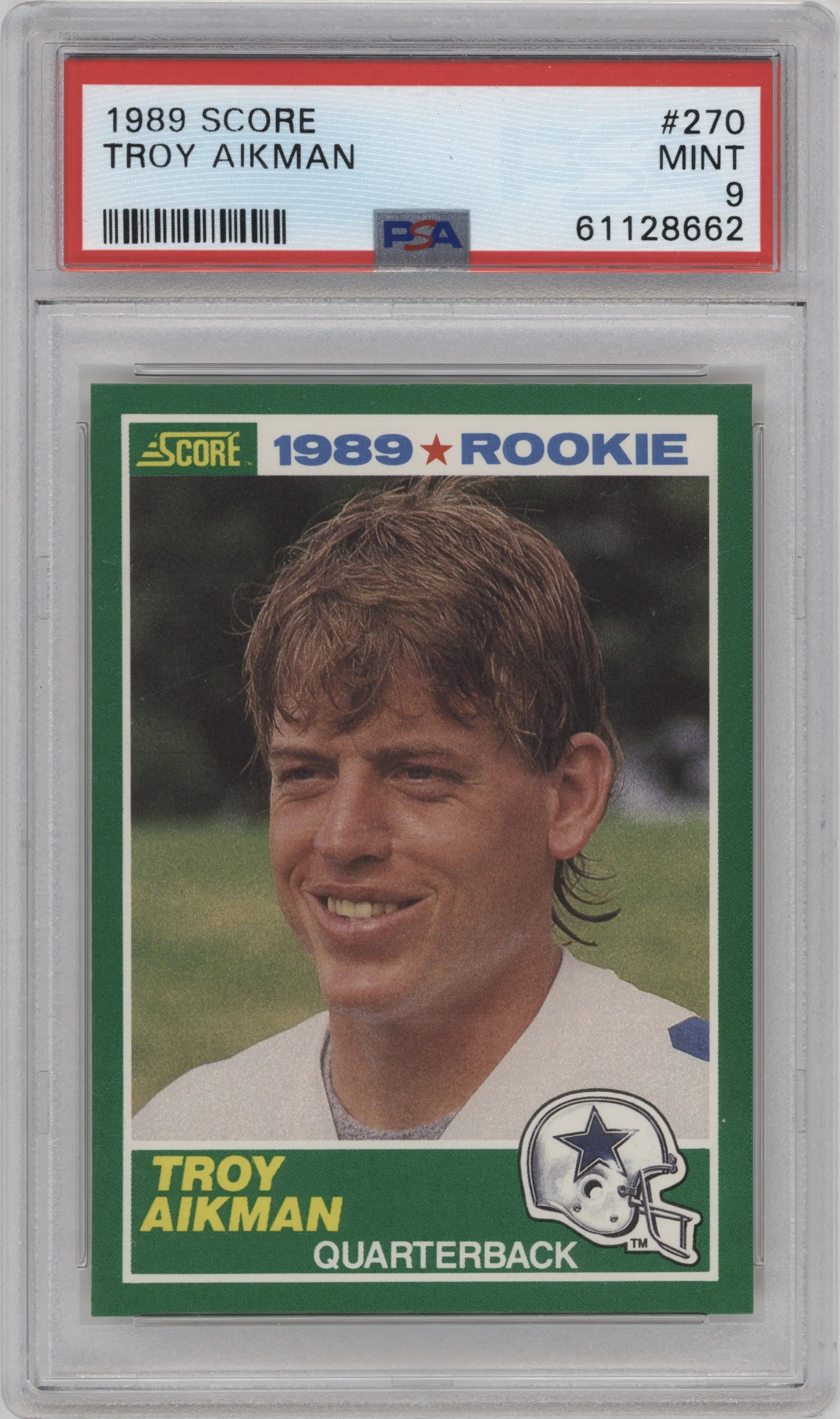 1989 Score Troy Aikman #270 PSA 9