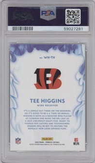 Tee Higgins from the 2020 Panini Donruss set graded by PSA and given an overall grade of 9.