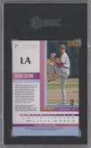 Shohei Ohtani from the 2018 Panini Chronicles set graded by SGC and given an overall grade of 9.5.