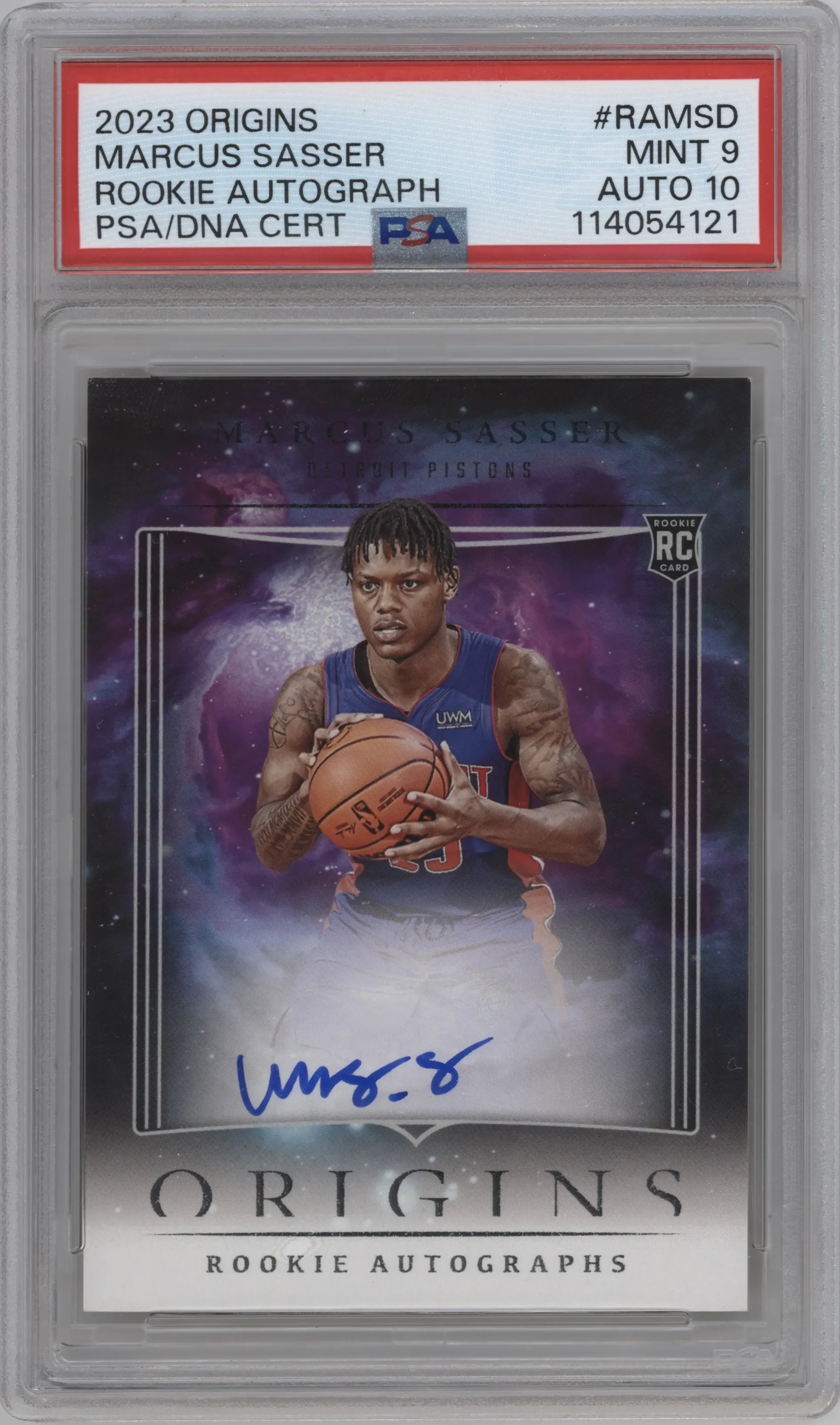 2023 Panini Origins Rke.Auto Marcus Sasser PSA 9