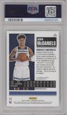 Jaden McDaniels from the 2020-21 Panini Contenders set featuring a Finals parallel graded by PSA and given an overall grade of 9.