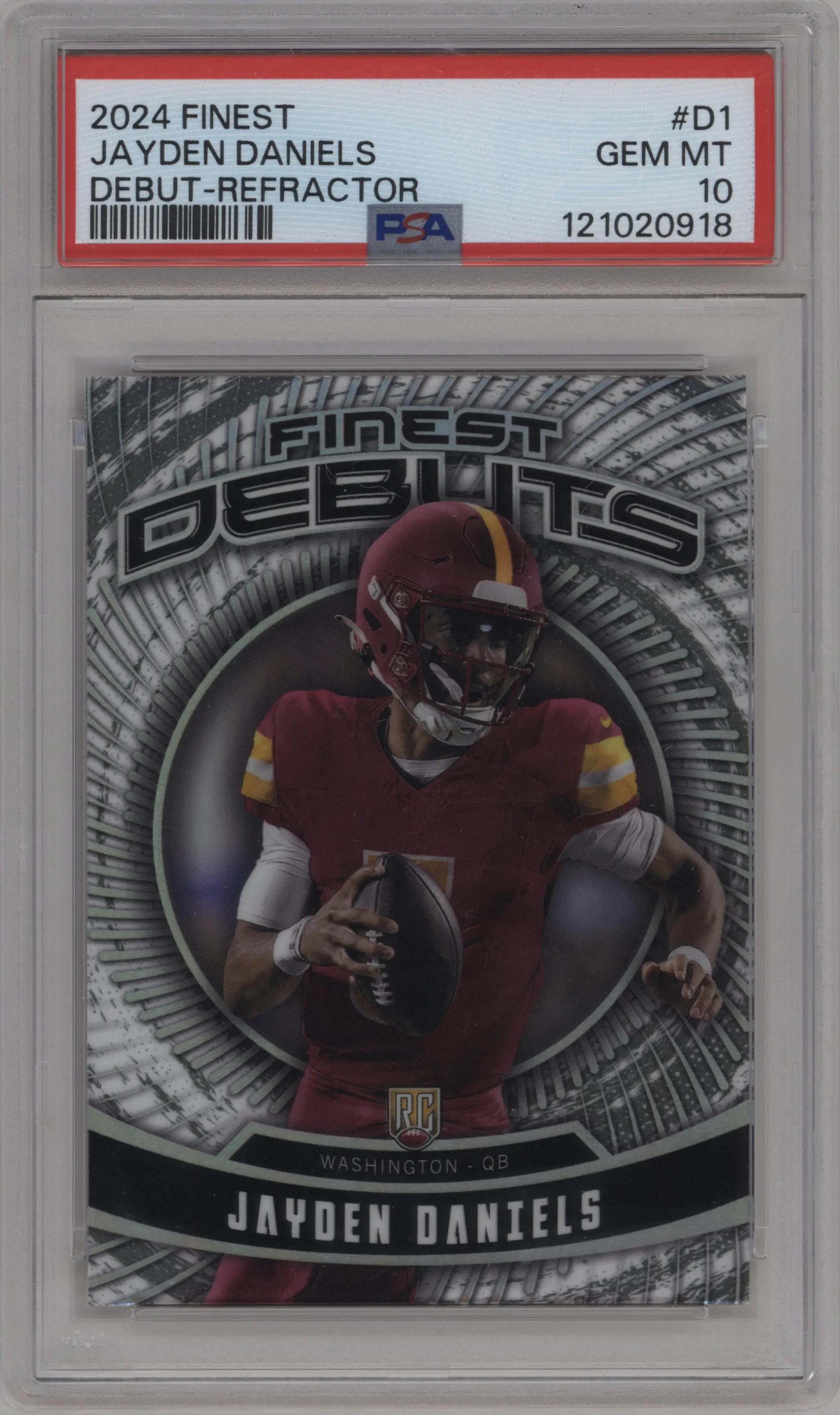 2024 Finest Debut Jayden Daniels Refractor PSA 10
