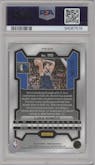 Luka Doncic from the 2023-24 Panini Prizm set featuring a White Prizm parallel graded by PSA and given an overall grade of 9.