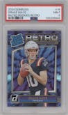 Drake Maye from the 2024 Donruss set graded by PSA and given an overall grade of 9.