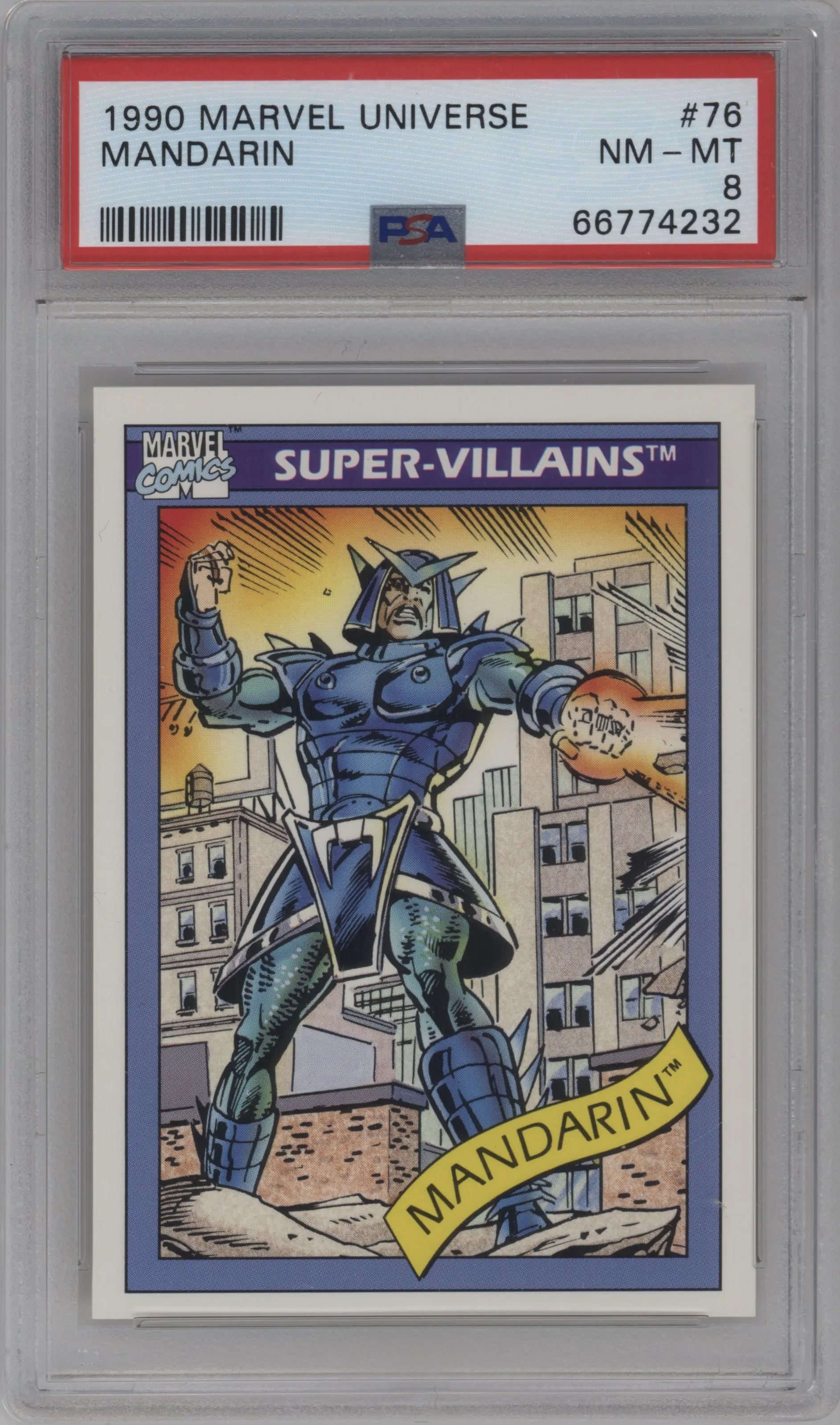 1990 Impel Marvel Universe Mandarin PSA 8