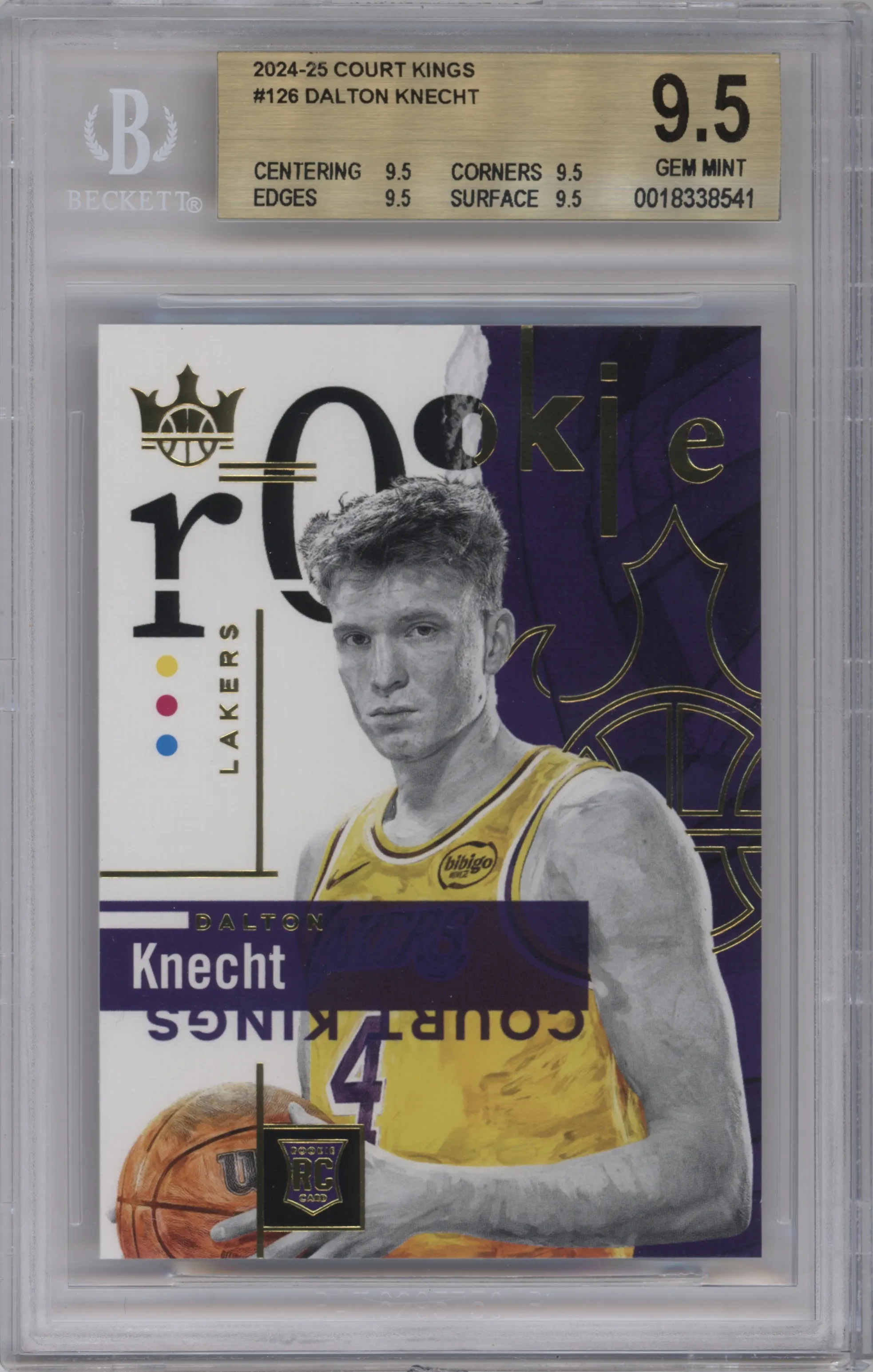 2024 Panini Court Kings Rookies I Dalton Knecht BGS 9.5