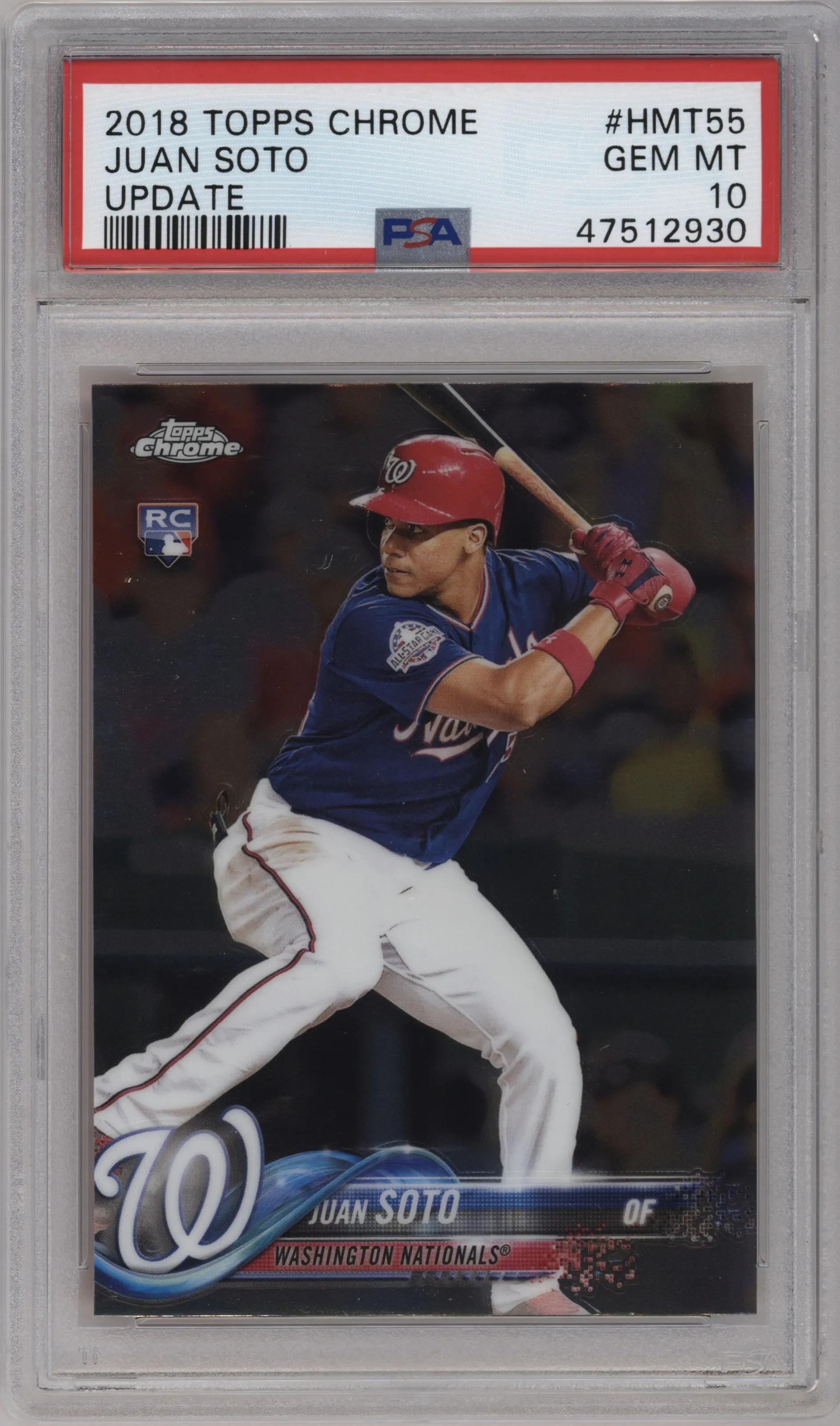 2018 Topps Chrome Update Juan Soto PSA 10