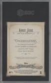 Aaron Judge from the 2017 Topps Gypsy Queen set graded by SGC and given an overall grade of 10.