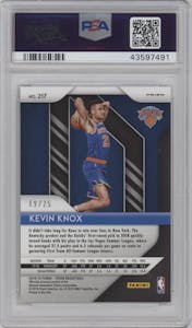 Kevin Knox from the 2018-19 Panini Prizm set featuring a Mojo parallel graded by PSA and given an overall grade of 10.