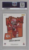 Xavier Worthy from the 2024 Panini Absolute set graded by PSA and given an overall grade of 8.