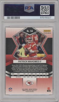  Patrick Mahomes II  from the 2022 Panini Mosaic set featuring a Honeycomb parallel graded by PSA and given an overall grade of 10.