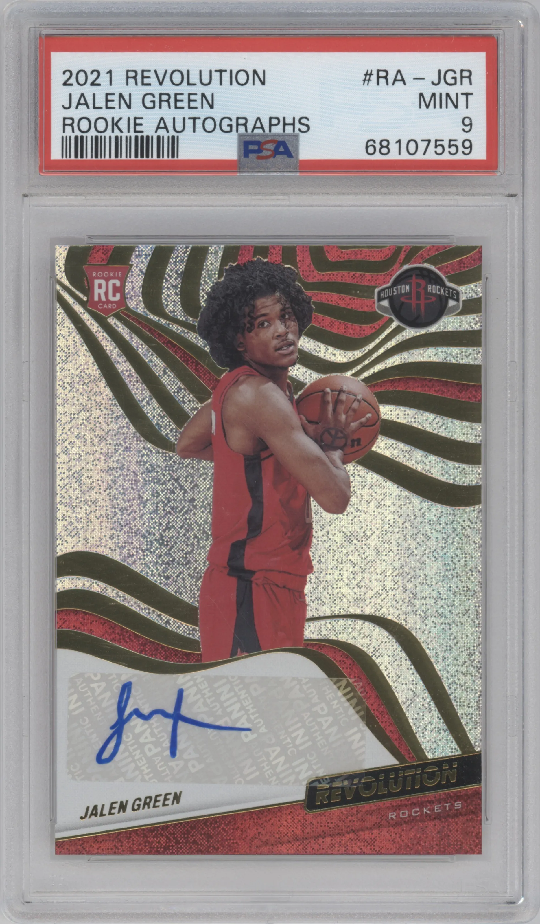 2021 Panini Revolution Rke.Auto Jalen Green #RA-JGR PSA 9