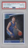 Luka Doncic from the 2018-19 Panini Donruss Optic set graded by PSA and given an overall grade of 10.