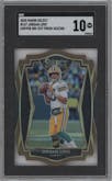 Jordan Love from the 2020 Panini Select set featuring a Die-Cut Copper  parallel graded by SGC and given an overall grade of 10.