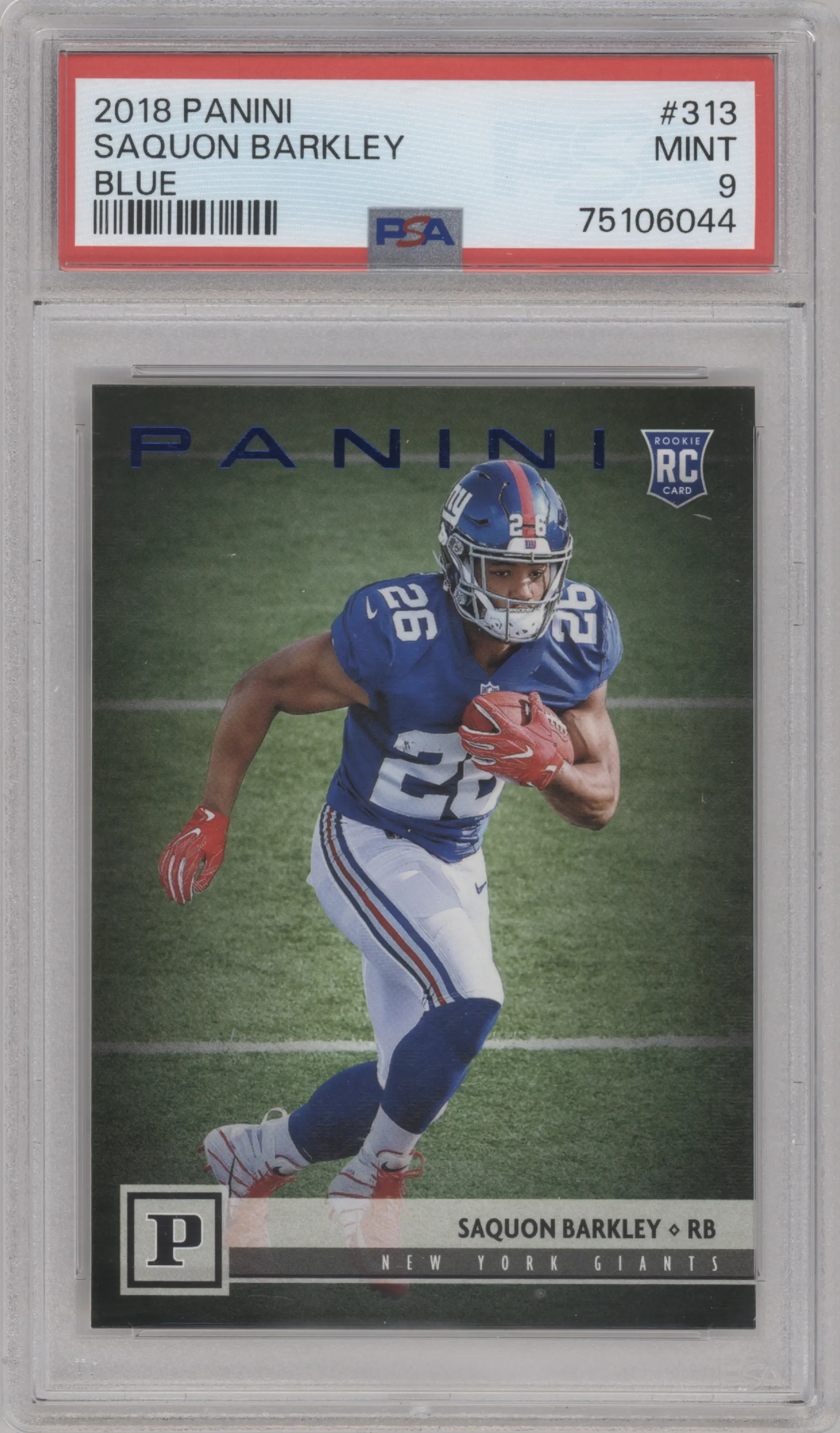 2018 Panini Saquon Barkley Blue Knight PSA 9