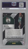 Jaylen Brown from the 2016-17 Panini Prizm  set featuring a Orange Prizm parallel graded by PSA and given an overall grade of 10.