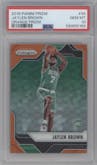 Jaylen Brown from the 2016-17 Panini Prizm  set featuring a Orange Prizm parallel graded by PSA and given an overall grade of 10.