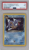 Dark Gyarados from the 2000 Pokemon set featuring a Pre-Release parallel graded by PSA and given an overall grade of 7.