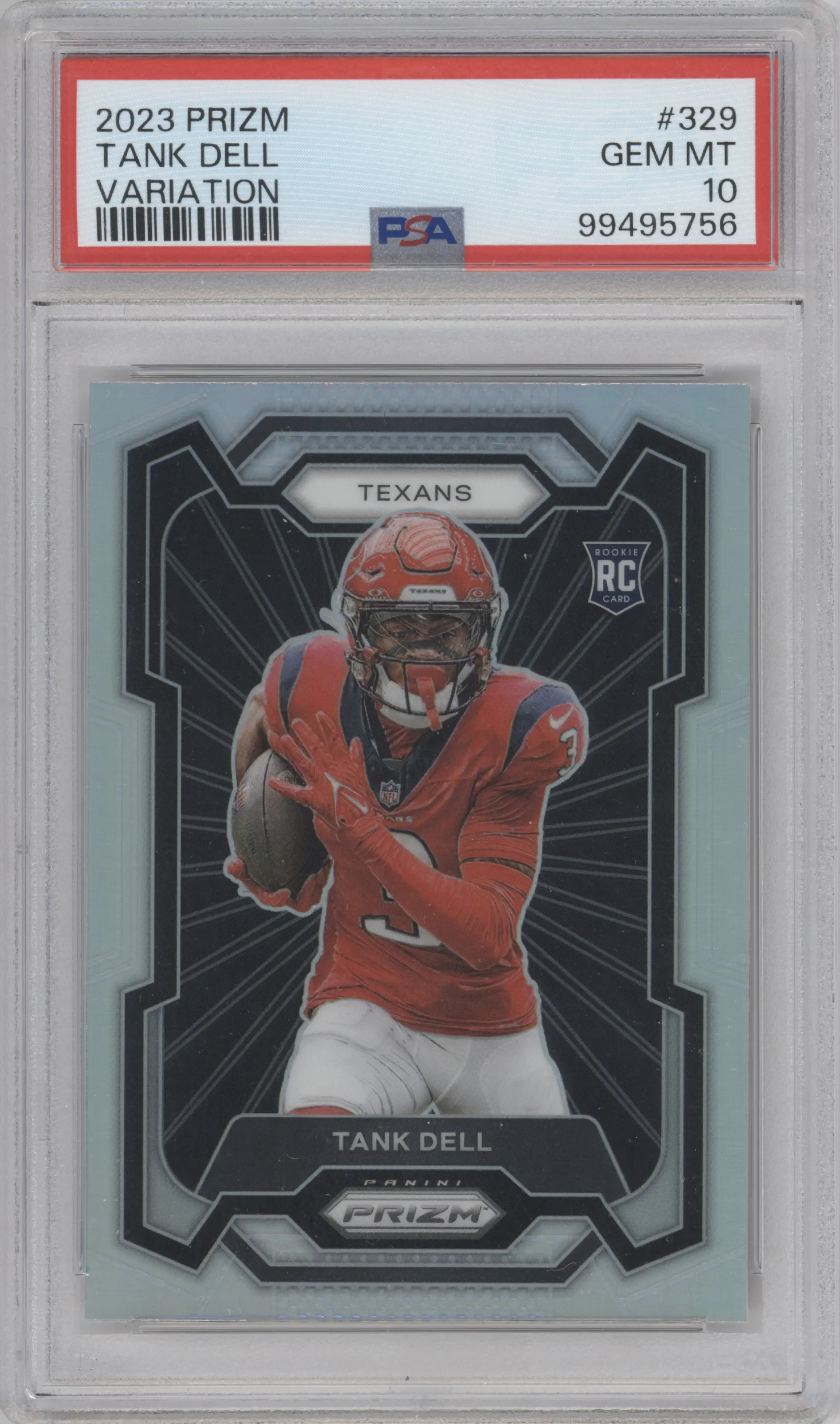 2023 Panini Prizm Rke.Var. Tank Dell #329 PSA 10