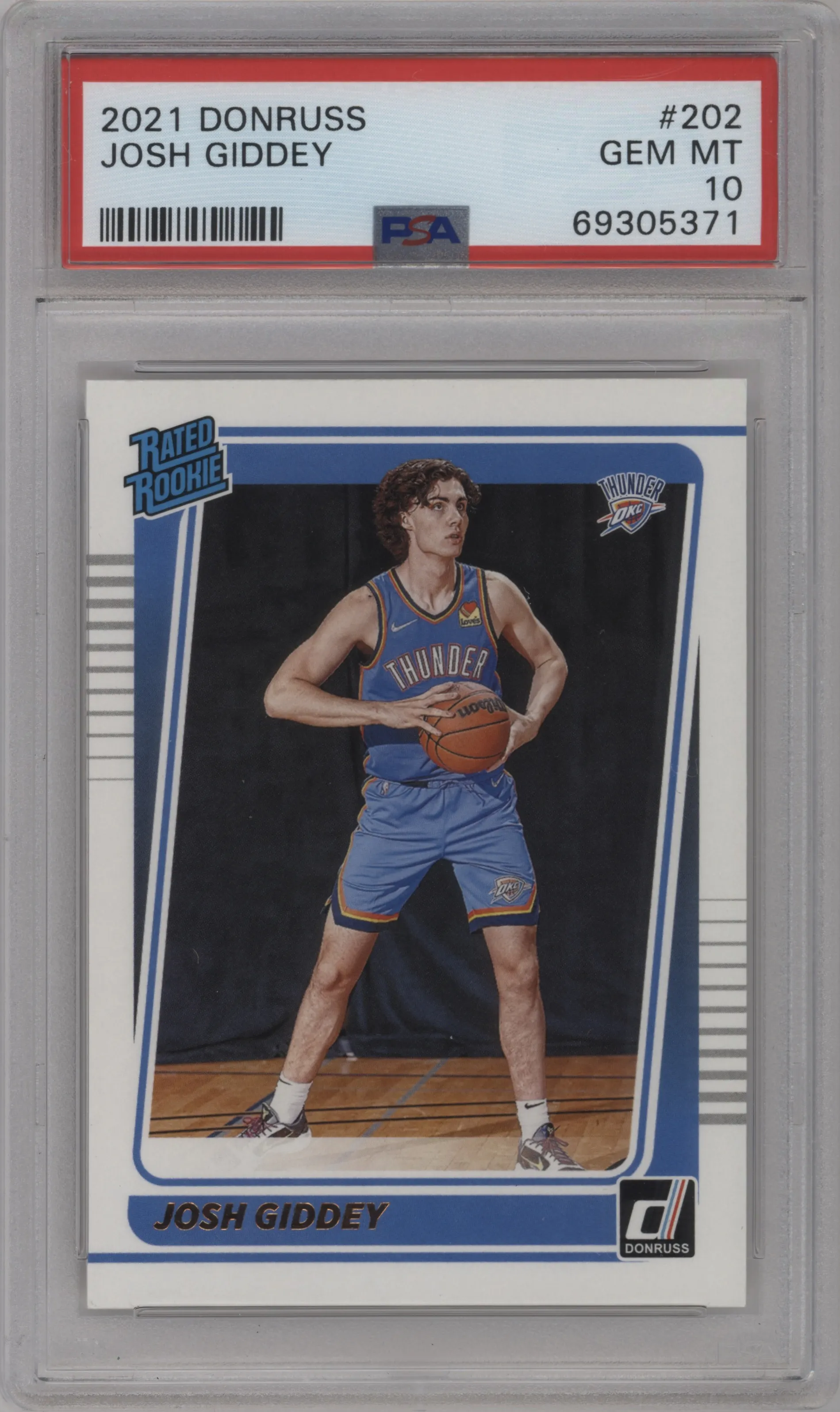 2021 Panini Donruss Rated Rookie Josh Giddey PSA 10
