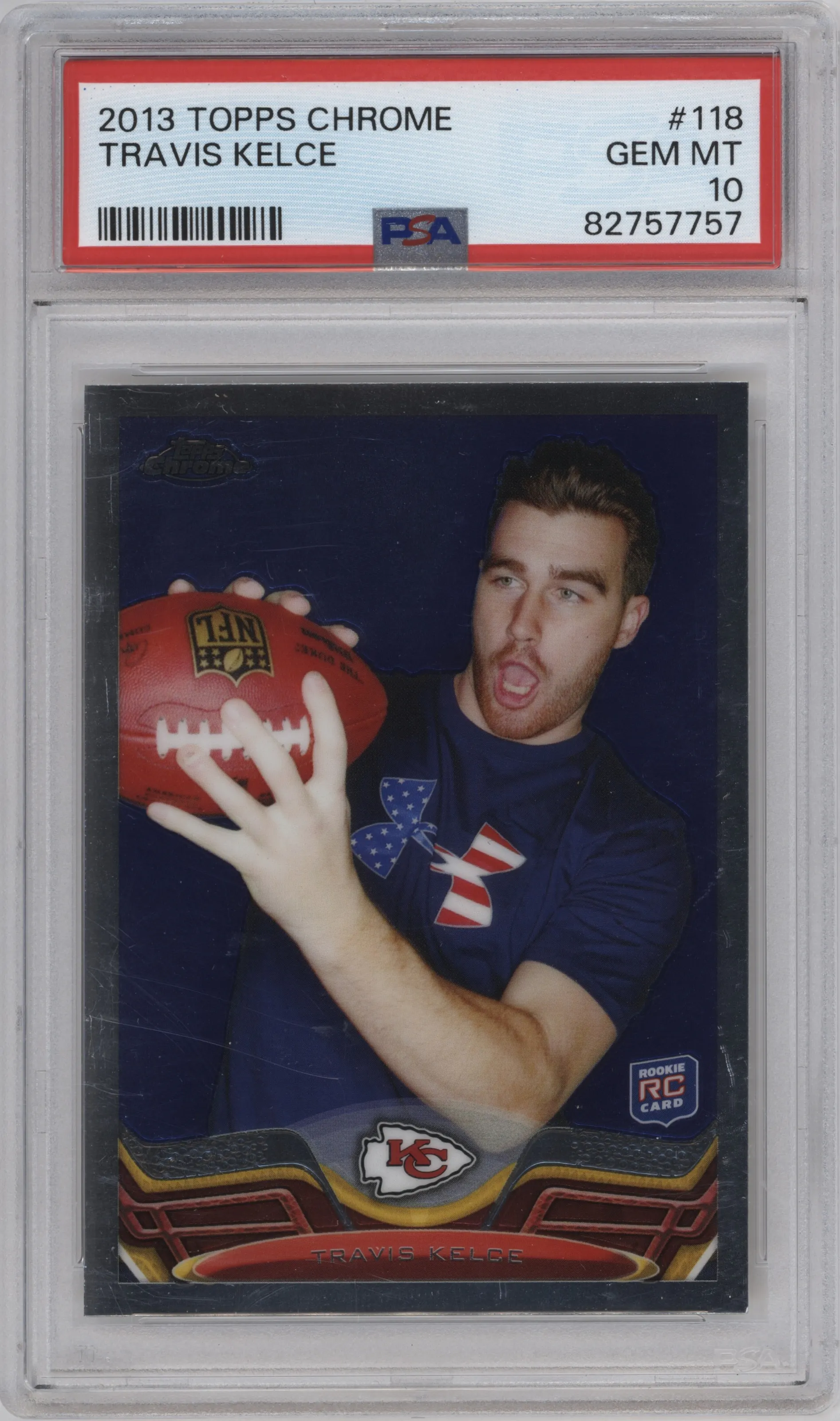 2013 Topps Chrome Travis Kelce PSA 10