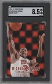 Michael Jordan from the 1996-97 Fleer Ultra set graded by SGC and given an overall grade of 8.5.