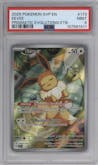 Eevee from the 2025 Pokemon SV set featuring a Prismatic Evolutions Elite Trainer Box parallel graded by PSA and given an overall grade of 9.