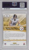 T.J. Watt from the 2017 Panini Rookies & Stars set graded by PSA and given an overall grade of 10.