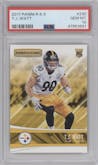 T.J. Watt from the 2017 Panini Rookies & Stars set graded by PSA and given an overall grade of 10.