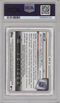 Bobby Witt Jr. from the 2020 Bowman Sapphire Edition set graded by PSA and given an overall grade of 9.