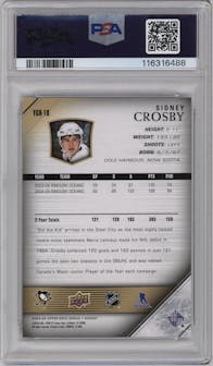 Sidney Crosby  from the 2024-25 Upper Deck Series 1 set graded by PSA and given an overall grade of 10.
